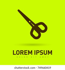 Scissors minimal icon. Shear line vector icon for websites and mobile minimalistic flat design.