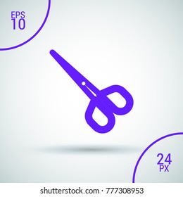 Scissors minimal icon. Shear line vector icon for websites and mobile minimalistic flat design.
