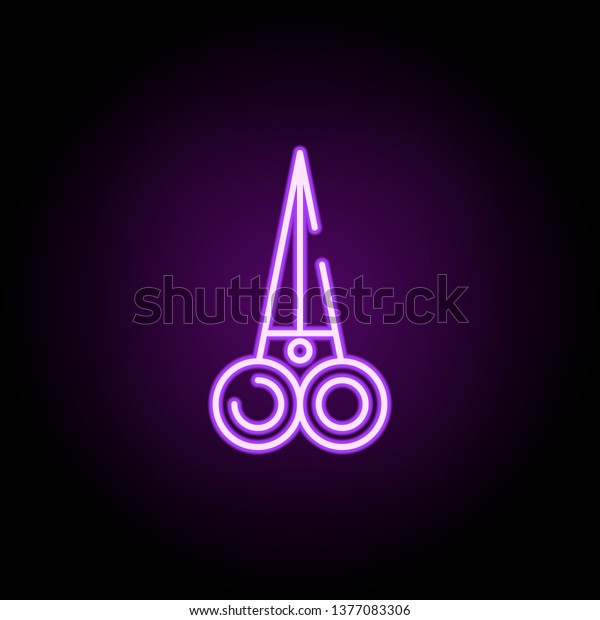 scissors neon icon.
Elements of construction set. Simple icon for websites, web design,
mobile app, info
graphics