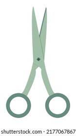 Scissors. Office supplies. Tool for use in craft for cutting. Flat style. Vector illustration