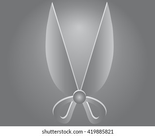Scissors on a black background