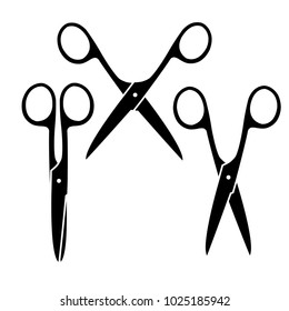 Scissors on a white background. Vector illustration