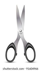 Scissors on a white background. Vector illustration