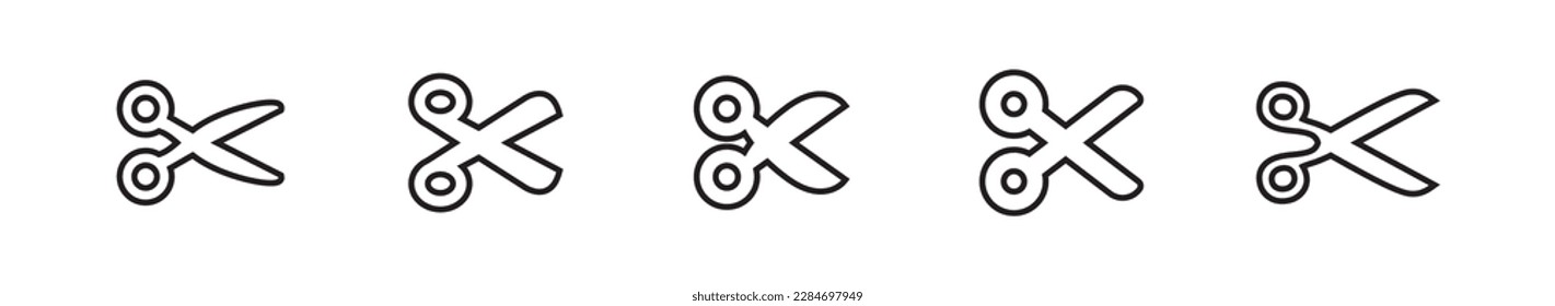 Scissors opened. Simple vector icon.