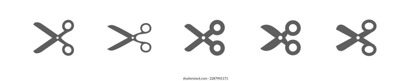 Scissors opened. Simple vector icon.