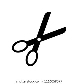 Scissors opened tool silhouette icon vector icon. Simple element illustration. Scissors opened tool silhouette symbol design. Can be used for web and mobile.