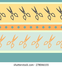 Scissors ornament. Vector illustration