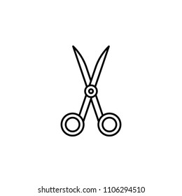 scissors outline icon. Element of simple education icon for mobile concept and web apps. Thin line scissors outline icon can be used for web and mobile on white background