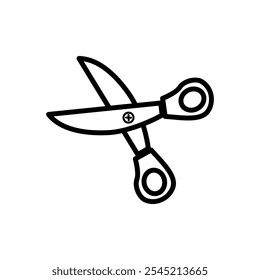 scissors outline On white background