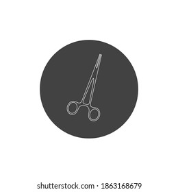Tijeras con el icono Estilo de contorno