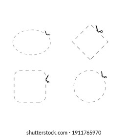 Scissors, page, cut icon vector image.Can also be used for education, mobile apps, web apps and print media.