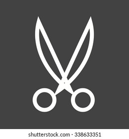 Scissors, page, cut icon vector image.Can also be used for education and science. Suitable for mobile apps, web apps and print media.