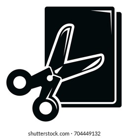 Scissors paper icon. Simple illustration of scissors paper vector icon for web