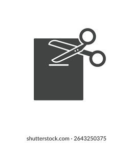 Scissors and Paper Icon Symbolizing Engaging Arts and Crafts Activities for Children