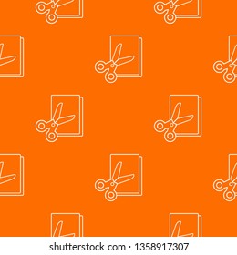 Scissors paper pattern vector orange for any web design best