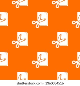 Scissors paper pattern vector orange for any web design best