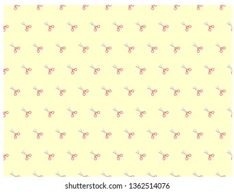 Scissors pattern on a color background vector