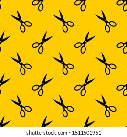 Scissors pattern seamless. shears background. vector texture