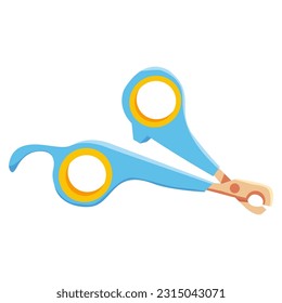 Scissors for pets. Scissors for cutting claws of cats. Animal pet nail clipper.Grooming tool.Pet shop icon.Isolated on white background.Vector flat illustration.Veterinarian tool.