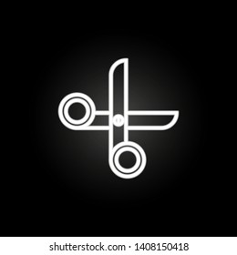 scissors, plastic surgery neon icon. Elements of plastic surgery set. Simple icon for websites, web design, mobile app, info graphics