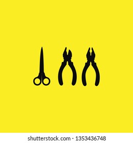 scissors pliers nippers icon vector