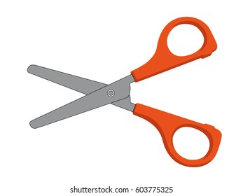 Scissors realistic vector illustration isolated
