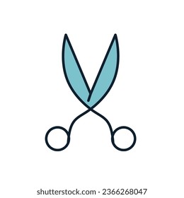 Scissors related vector icon. Isolated on white background. Vector illustration