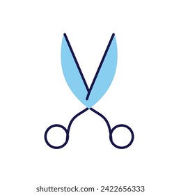 Scissors related vector icon. Isolated on white background. Vector illustration