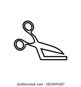 Scissors Right Icon Design Vector