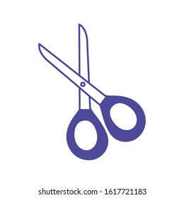 scissors school accessory isolated icon vector illustration design