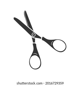 Scissors School Icon Silhouette Illustration. Cut Tool Vector Graphic Pictogram Symbol Clip Art. Doodle Sketch Black Sign.