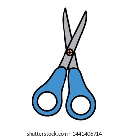 scissors school on white background vector illustration