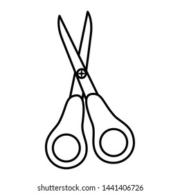 scissors school on white background vector illustration