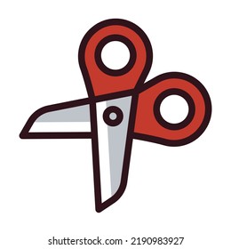 scissors school stationary icon illustration design