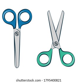 Scissors. School supplies isolated. Back to school theme. Flat vector illustration.