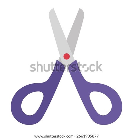 Scissors. School supplies. Vector illustration isolated on white background for study, school, university. Back to school concept.