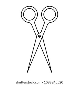 scissors school supply icon