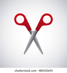 scissors school supply icon vector illustration design
