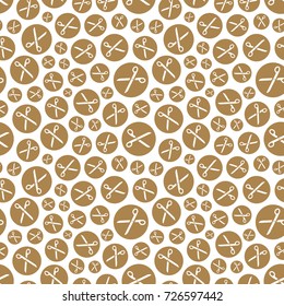 Scissors. Seamless pattern. Abstract background. Vector illustration. 
