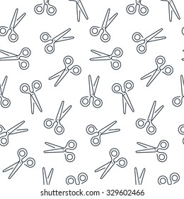 Scissors  seamless pattern. Vector illustration