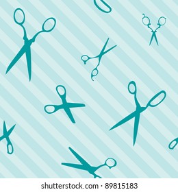 Scissors seamless tiled background pattern in vector format