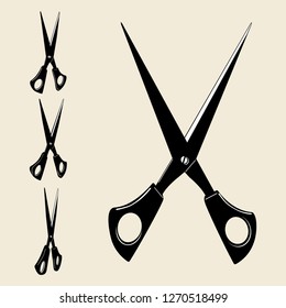 Scissors set. Vector