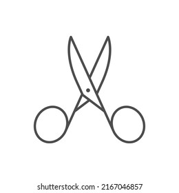 Scissors or shears line outline icon