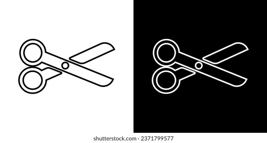 Scissors, shears vector illustration. Paper or hair cut icon. Steel cutter business sing.