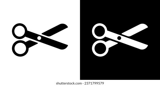 Scissors, shears vector illustration. Paper or hair cut icon. Steel cutter business sing.