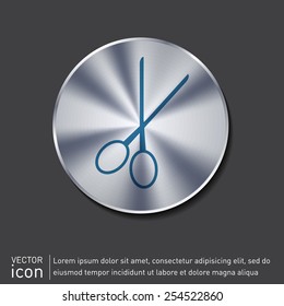 scissors sign. barbershop. symbol of hair and beauty salon