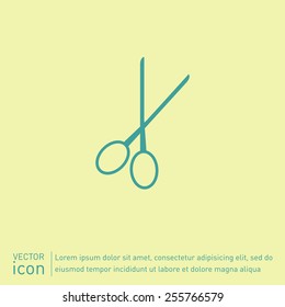 scissors sign. barbershop. symbol of hair and beauty salon