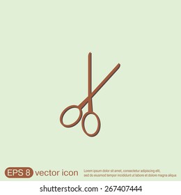 scissors sign. barbershop. symbol of hair and beauty salon