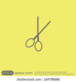 scissors sign. barbershop. symbol of hair and beauty salon