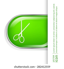 scissors sign. barbershop. symbol of hair and beauty salon